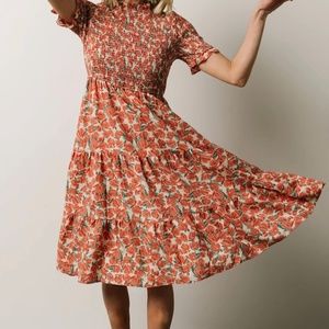 NWT: Baltic Born Suzette Smocked Midi Dress